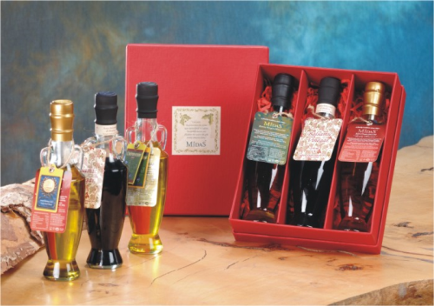 Amphora TRIO - Zeytinyağı + Nar Ekşisi/Elma Sirkesi Seti