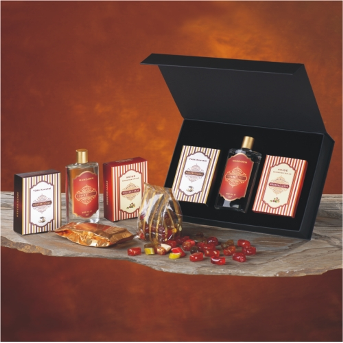 Kolonya + Türk Kahvesi + Akide Şekeri Seti