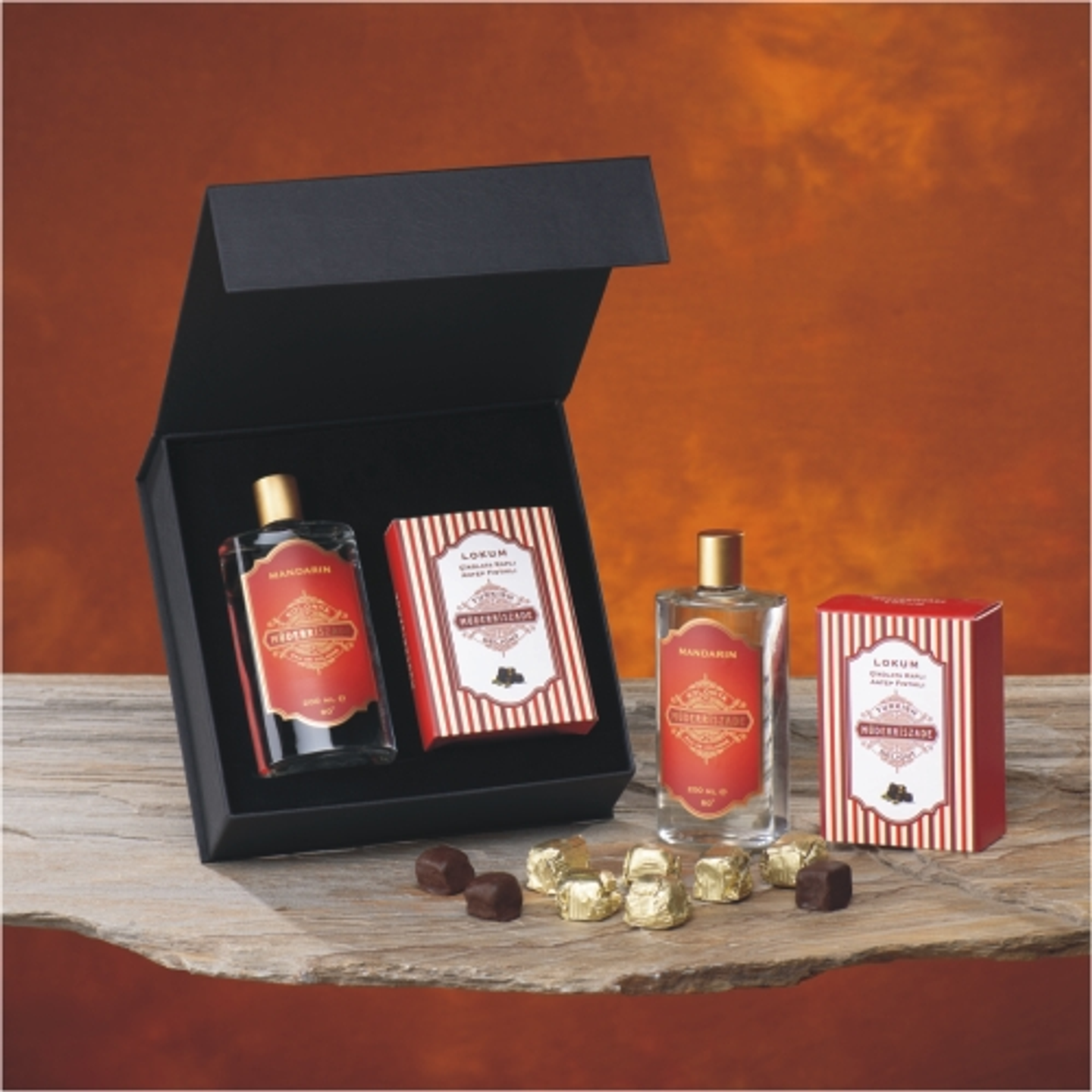 Çikolata Kaplı Lokum + Kolonya Seti