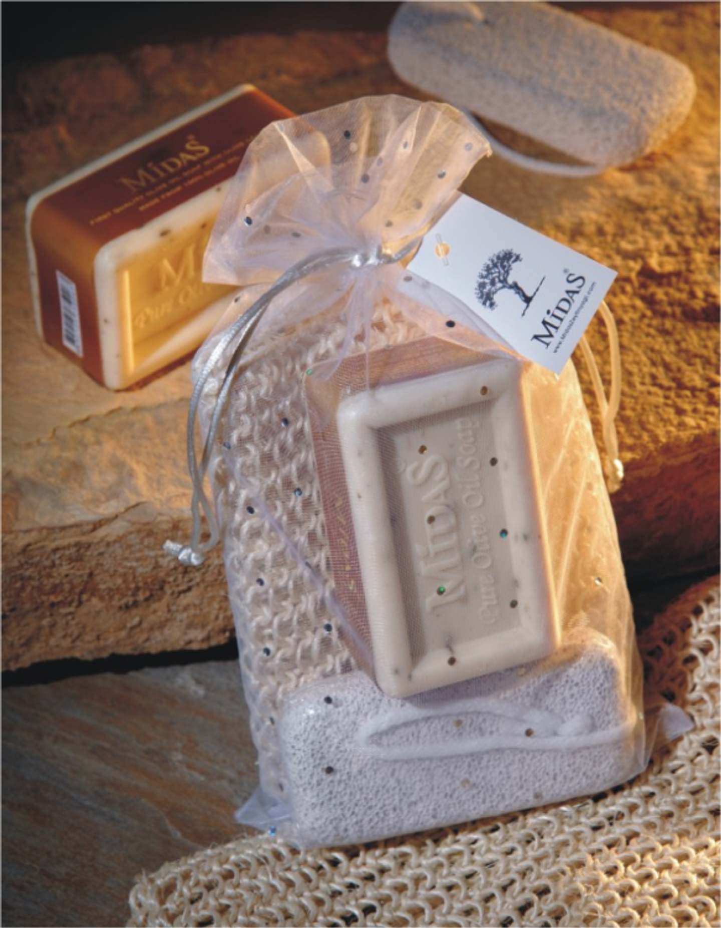 Natürel Lif + Zeytin Yapraklı Sabun + Topuk Taşı Seti