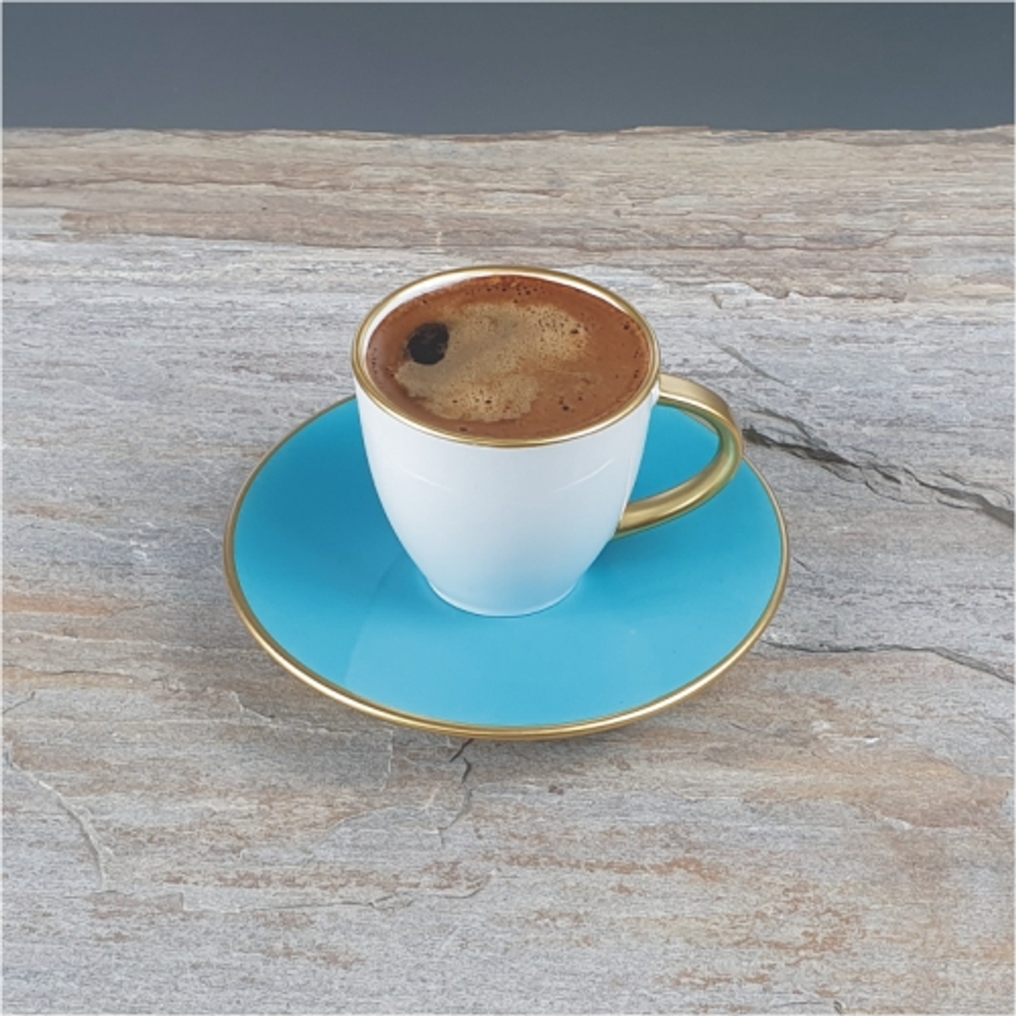 Turkuaz Cezveli Kahve Seti